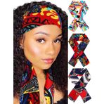 Woeoe Afrika Dantel Kafa Kenar Sarma Renkli Desen Saten Kenar Döşeme Eşarplar Kadınlar ve Kızlar için Yumuşak Uzun İpek Peruk Eşarp (3'lü Paket), Çok renkli, One Size (Pack of 3)/(1 Count)
