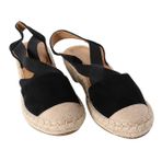 WOFASHPURET 1 Çift kadın yaz sandalet saman sandalet kadınlar için kama sandaletler kadın sandalet Yazlık sandalet Kaymayan topuklu sandalet hasır sandalet Black