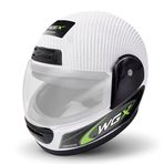 WOGEN FULLFACE KASK KARBON BEYAZ-YEŞİL (L)