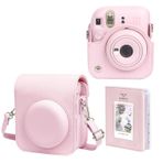 WOGOZAN Instax mini fotoğraf makinesi kılıfı, fotoğraf albümü ile, pembe