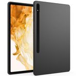 WOGROO Galaxy Tab S8 Plus Kılıfı (2022), Galaxy Tab S7 Plus Kılıfı (2020), Samsung Galaxy Tab S8 Plus/S7 FE/S7 Plus/ S8+/ S7+ 12,4 inç için İnce ve Yumuşak Tablet Koruyucu Kapak, Siyah