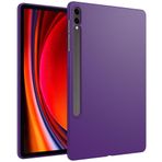 WOGROO Samsung Galaxy Tab S9+ Plus/Tab S9 FE+ 2023 için Kılıf, Galaxy Tab S9 Plus/S9 FE Plus 12,4 inç Tablet için İnce Tasarım Yumuşak TPU Koruyucu Kılıf, Mor