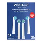 Wohler Şarjlı ve Pilli Diş Fırçası Yedek Başlığı Oral-B Uyumlu 4 Adet Normal Sertlik
