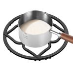 Wok Halkası - Dökme Demir Wok Standı,Isıya Dayanıklı Ocak Aksesuarları - İç ve Dış Mekan, Kamp, Kızartma, Kahve Cezvesi, Küçük Tencere ve Ocak Uyumlu