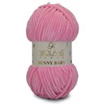 WOLANS 406 Koyu Pembe Soft Kadife Bunny Baby 100gr 120mt Örgü Ipi Kadife Ip Yumuşak Oyuncak Ipi