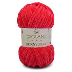 WOLANS 407 Fuşya Soft Kadife Bunny Baby 100gr 120mt Örgü Ipi Kadife Ip Yumuşak Battaniye Ipi