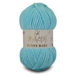 WOLANS 413 Turkuaz Soft Kadife Bunny Baby Örgü Ipi Kadife Ip Yumuşak Oyuncak Ipi Battaniye Ipi