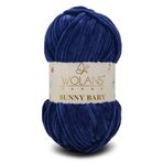 WOLANS 417 Lacivert Soft Kadife Bunny Baby Örgü Ipi Kadife Ip Yumuşak Oyuncak Ipi Battaniye Ipi