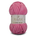 WOLANS 431 Gül Kurusu Soft Kadife Bunny Baby Örgü Ipi Kadife Ip Yumuşak Oyuncak Ipi Battaniye Ipi