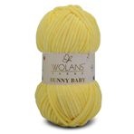 WOLANS 444 Açık Sarı Soft Kadife Bunny Baby Örgü Ipi Kadife Ip Yumuşak Oyuncak Ipi Battaniye Ipi