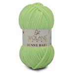 WOLANS 447 Neon Yeşil Soft Kadife Bunny Baby Örgü Ipi Kadife Ip Yumuşak Oyuncak Ipi Battaniye Ipi