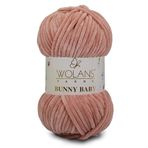 WOLANS 454 Gül Soft Kadife Bunny Baby Örgü Ipi Kadife Ip Yumuşak Oyuncak Ipi Battaniye Ipi