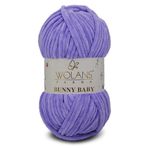 WOLANS 455 Menekşe Soft Kadife Bunny Baby Örgü Ipi Kadife Ip Yumuşak Oyuncak Ipi Battaniye Ipi