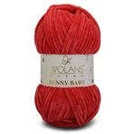 WOLANS 458 Koyu Kırmızı Soft Kadife Bunny Baby Örgü Ipi Kadife Ip Yumuşak Oyuncak Ipi Battaniye Ipi