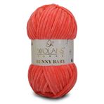 WOLANS 462 Mercan Soft Kadife Bunny Baby Örgü Ipi Kadife Ip Yumuşak Oyuncak Ipi Battaniye Ipi