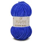 WOLANS 468 Saks Mavi Soft Kadife Bunny Baby Örgü Ipi Kadife Ip Yumuşak Oyuncak Ipi Battaniye Ipi
