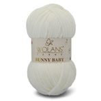 WOLANS 471 Kırık Beyaz Soft Kadife Bunny Baby Örgü Ipi Kadife Ip Yumuşak Oyuncak Ipi Battaniye Ipi