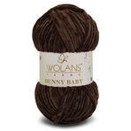 WOLANS 475 Acı Kahve Soft Kadife Bunny Baby Örgü Ipi Kadife Ip Yumuşak Oyuncak Ipi Battaniye Ipi