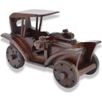 Wolawood El Yapımı Doğal Ahşap Dekoratif Araba Antika Tarzı Nostaljik Jeep Retro Tasarım, Koleksiyonluk Özel Üretim, Hediyelik Ahşap Oyuncak Masaüstü Aksesuarı