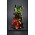 Wolawood Fantastik Dragon Ejderha Biblo Polyester Atmosferik Led’li Volkan Efektli Işıklı Figür Dekoratif Masaüstü Aksesuar Ev Ofis Hediyelik Dekorasyon