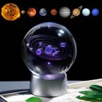 Wolawood Kristal Cam Kar Küresi 3D Renk Değiştiren LED Işıklı Pilli Dekoratif Konsept Hediyelik Masaüstü Süs Lamba Biblo Şık Zarif Rgb Dekor Özel Tasarım - SAMANYOLU GALAKSİ
