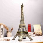 Wolawood Paris Eyfel Kulesi Metal Biblo Antrasit Renk 1 Adet 15 cm Eşsiz Tasarım