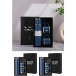 Wolawood Termos Kupa Seti 3’lü Çelik 500 ml Sızdırmaz Termos 2 Adet Paslanmaz Çelik Kupa Kamp Piknik Ofis Seyahat Için Sıcak Soğuk Içecek Termosu Trend Ürün - Mavi - Indigo - 0,50 lt