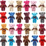 Wolawood Yumuşacık 10 Adet Renkli Mini Peluş Ayıcık Seti - Sevimli Çanta Süsü & Anahtarlık ~ Yumoş Hediyelik Mini Bear Koleksiyonu