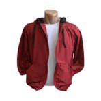 Wolddi.das Erkek Fermuarlı Bordo Dalgıç Kumaş Kapşonlu Sweatshirt BORDO L 9503