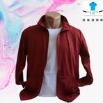 Wolddi.das Erkek Fermuarlı Bordo Dalgıç Kumaş Sweatshirt bordo L 9502