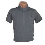 Wolddi.das Erkek Polo Yaka Gizli Düğmeli Tişört Koyu Gri L 9546