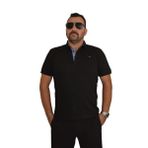 Wolddi.das Erkek Polo Yaka Gizli Düğmeli Tişört siyah XL 9546