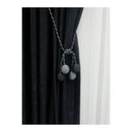 wolfling Modern Sarım 4 Toplu Braçol Kornişe Takmatik Ipli Tavan Perde Aksesuarı Siyah&koyugri