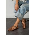 wolk shoes Ruby Şeffaf Kahverengi Kemer Detay Kadın Sandalet
