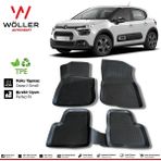 Wöller Citroen C3 Paspas 2017 Sonrası 3D Havuzlu Wöller Paspas - Siyah