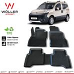 Wöller Fiat Fiorino Paspas 2007 Sonrası 3D Havuzlu Wöller Paspas - Siyah