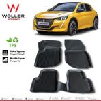 Wöller Peugeot 208 Paspas 2021 Sonrası 3D Havuzlu Wöller Paspas - Siyah