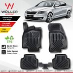 Wöller Skoda Octavia Paspas 2013 2019 Arası 3D Havuzlu Wöller Paspas - Siyah