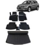 Wöller Volkswagen Tiguan Paspas Bagaj Havuzu 2007 2015 Arası 3D Havuzlu Wöller - Siyah