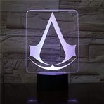 Wolobox LED Lamba Assassin's Creed Logo Renk Değiştiren USB Gece Lambası ve Dekorasyon