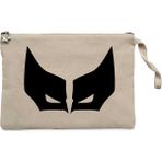 Wolverine Maske Krem Clutch Astarlı Cüzdan / El Çantası - 25x18cm