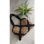 WOMANBAG EL YAPIMI HASIR OMUZ KOL ÇANTASI(50x40cm) Siyah hasır Standart