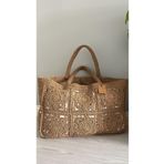 WOMANBAG El Yapimi Moti?f Tasarim Hasir Çanta (Battal Boy) Hasır Tek Ebat