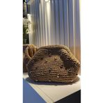 WOMANBAG EL YAPIMI ORTA BOY METAL ZIMBALI HASIR CLUTCH PORTFÖY ÇANTA Hasır Tek Ebat