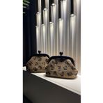 WOMANBAG HASIR EL YAPIMI LEOPAR DESEN CLUTCH PORTFÖY ÇANTA Hasır siyah Tek Ebat