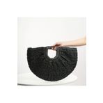 WOMANBAG Plaj Çantası Tasarım Siyah Renk 48x30cm) SİYAH Tek Ebat