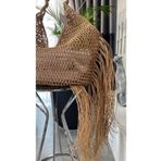 WOMANBAG Salaş Püsküllü Tasarim El Yapimi Hasir Plaj Çantasi hasır Tek Ebat