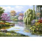 Womb Hobby Söğüt Ağacı Sayılarla Boyama SETI40X50 cm Tuval Şasesine Gerili - Standart