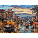 Womb Hobby Tramvay Sayılarla Boyama Seti 40 x 50 cm (Tuvale Gerili)