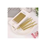 women 's heart GOLD İNCE UZUN PASTA MUMU 6'LI